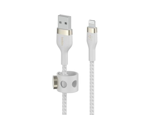 Belkin USB-A til Lightning 2m Hvit Sync and Charge, MFi 
