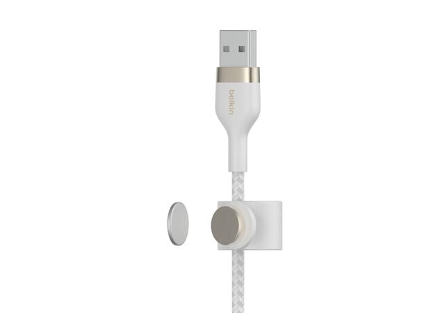 Belkin USB-A til Lightning 2m Hvit Sync and Charge, MFi 