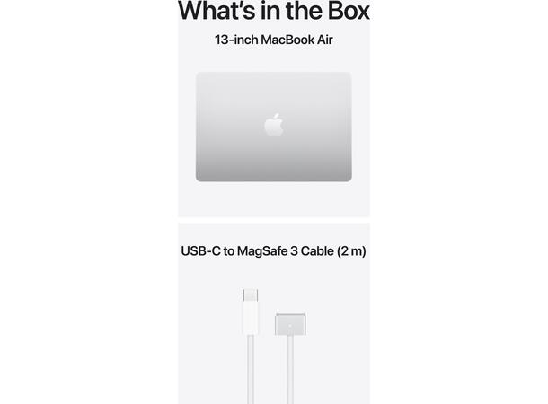 MacBook Air 13" M5 (2026) 1TB Silver Apple 10-kjerners M5 CPU, 24GB, 1TB 