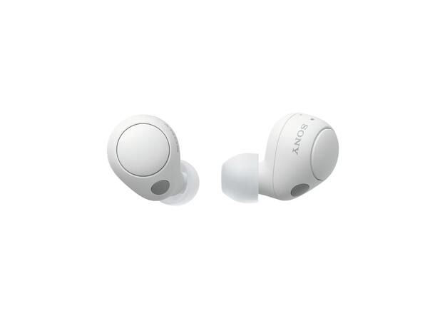 Sony True Wireless Hodesett Hvit Aktiv støydemping, opptil 20t batteritid 