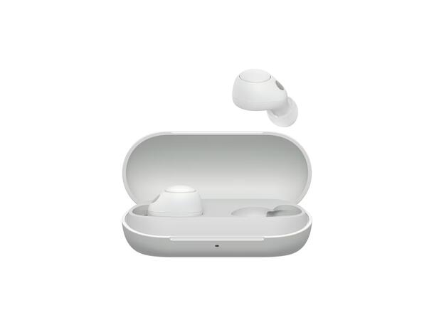 Sony True Wireless Hodesett Hvit Aktiv støydemping, opptil 20t batteritid 