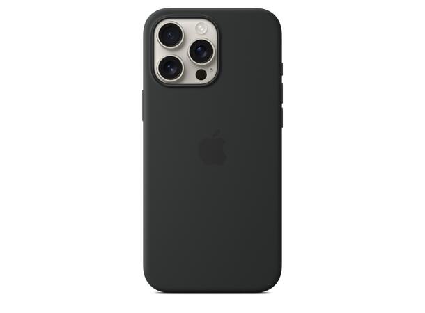 Apple iPhone 16 Pro Max Silikondeksel Sort MagSafe 
