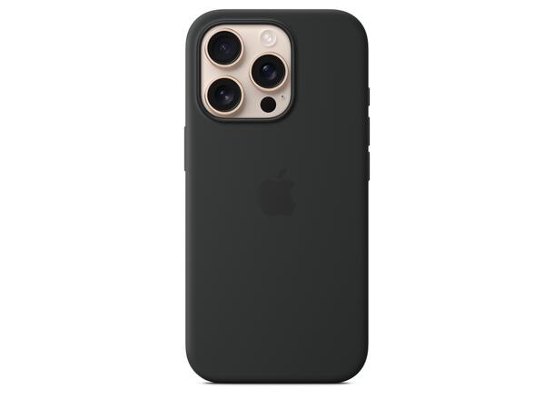 Apple iPhone 16 Pro Silikondeksel Sort MagSafe 