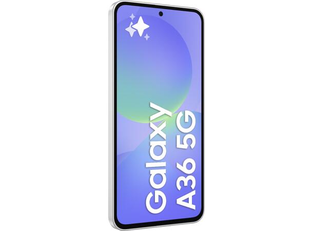 Galaxy A36 5G 128GB Hvit Smarttelefon, 6,7" FHD+ 120 Hz Super AMO 