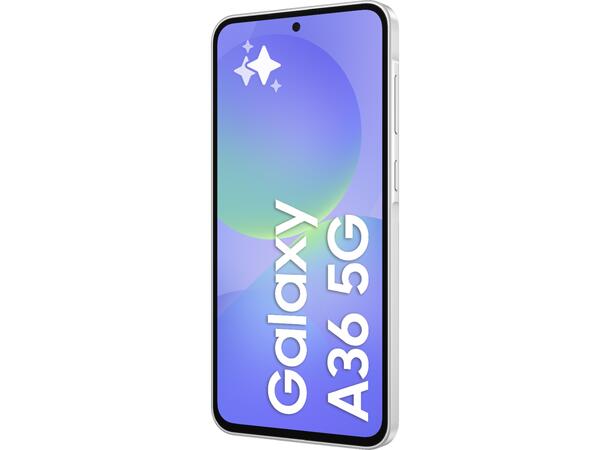 Galaxy A36 5G 128GB White Smarttelefon, 6,7" FHD+ 120 Hz Super AMO 