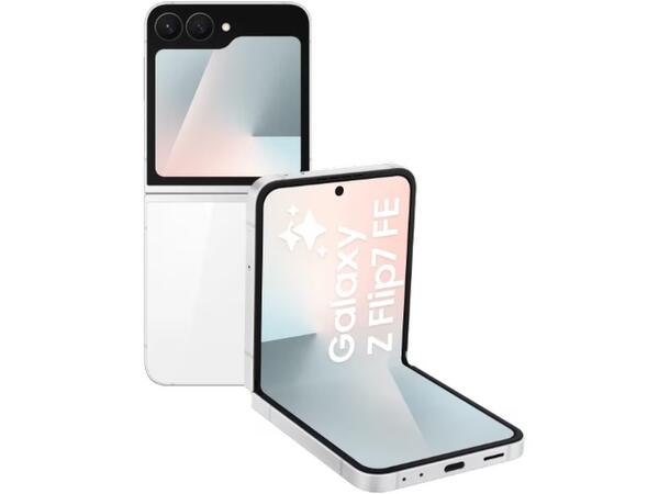 Galaxy Z Flip7 FE 128GB Hvit OBS! Leveres uten vegglader 