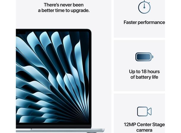 MacBook Air 15" (2025) 512GB Blå Apple 10-core M4 CPU, 24GB, 512GB 