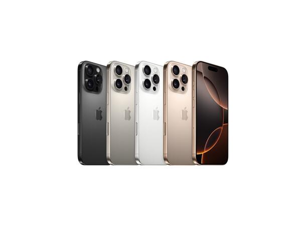 iPhone 16 Pro Max 512GB Sand Titan OBS! Leveres uten vegglader 