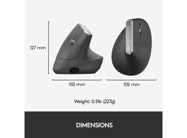 Logitech MX Vertical Trådløs Bluetooth 