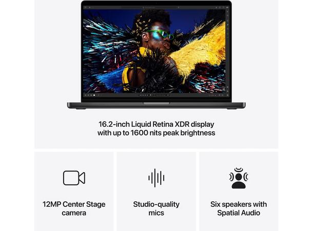 Macbook Pro 16 M4 Pro (2024) 512GB Apple 14-core M4 Pro CPU, 24GB RAM, 512G 