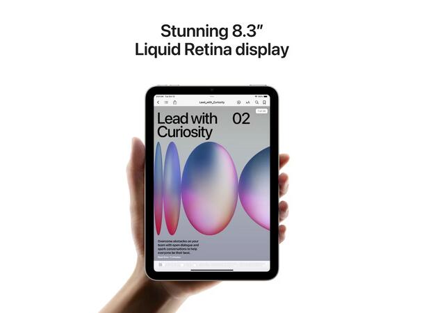 iPad mini (2024) 128GB WiFi Grå A17 Pro-chip, 8,3" Liquid Retina-skjerm 
