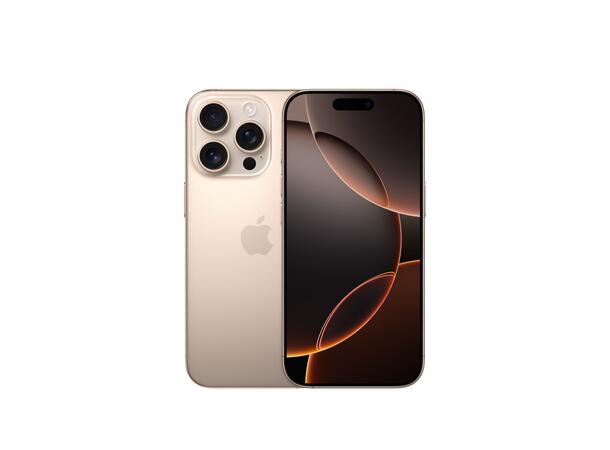 iPhone 16 Pro 1TB Sand Titan OBS! Leveres uten vegglader 