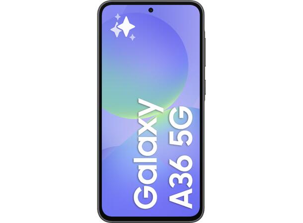 Galaxy A36 5G 128GB Sort Smarttelefon, 6,7" FHD+ 120 Hz Super AMO 