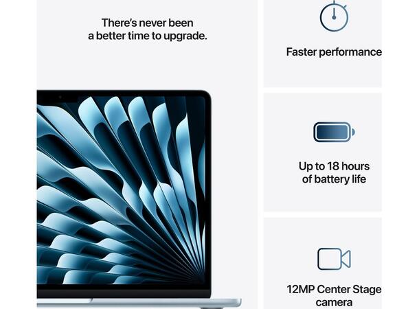MacBook Air 13" (2025) 512GB Blå Apple 10-core M4 CPU, 24GB 