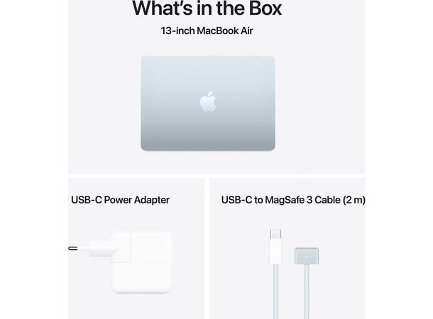 MacBook Air 13" (2025) 512GB Blå Apple 10-core M4 CPU, 24GB 