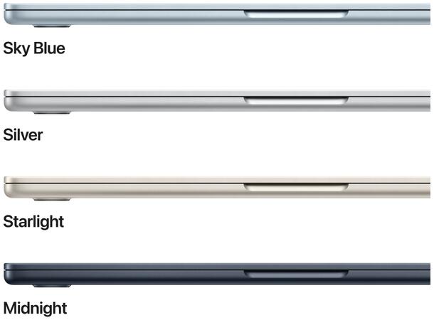 MacBook Air 13" M5 (2026) 1TB Hvit Apple 10-kjerners M5 CPU, 24GB, 1TB 