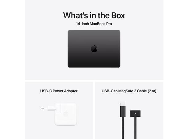 Macbook Pro 14 M4 Pro (2024) 512GB Sort Apple 12-core M4 Pro CPU, 24GB RAM, 512G 
