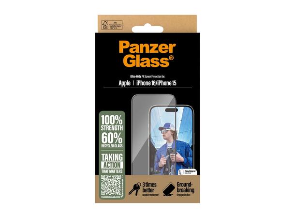 PanzerGlass Skjermbeskytter UWF 16 iPhone 16 