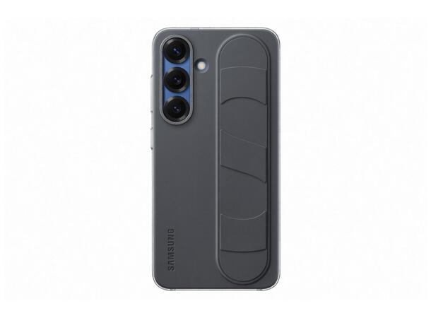 Samsung Galaxy S25 Standing Grip Sort Mykt og behagelig grep, med stativfunksj 