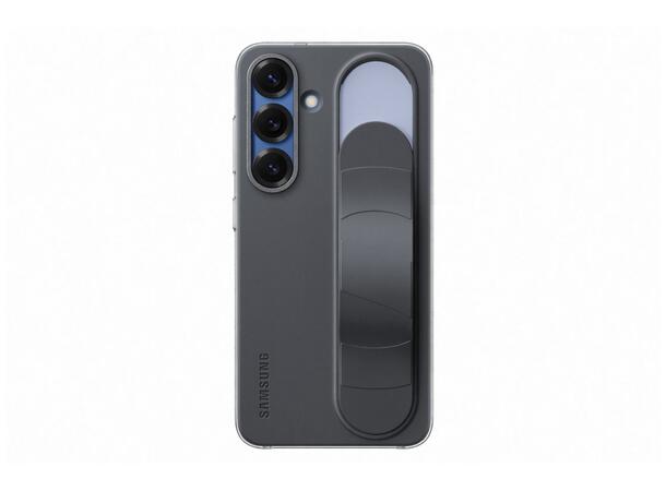 Samsung Galaxy S25 Standing Grip Sort Mykt og behagelig grep, med stativfunksj 
