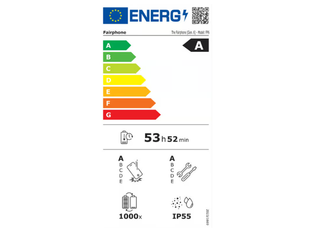 Fairphone 6 256GB Sort 