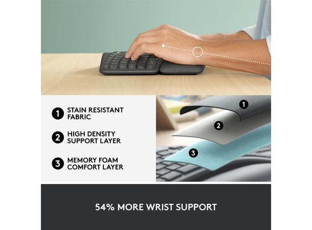 Logitech ERGO K860 Trådløs Tastatur 