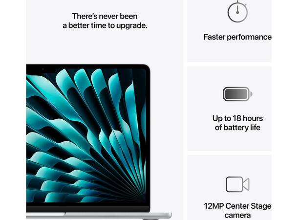 MacBook Air 13" (2025) 256GB Sølv Apple 10-core M4 CPU, 16GB 