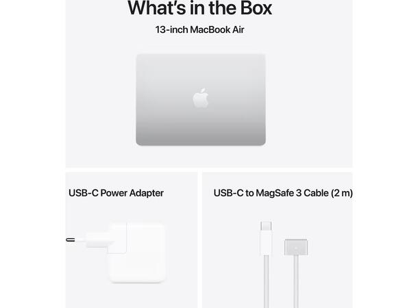 MacBook Air 13" (2025) 256GB Sølv Apple 10-core M4 CPU, 16GB 