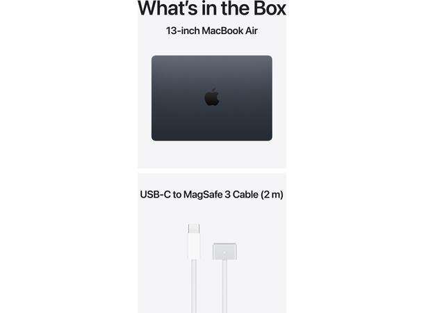 MacBook Air 13" M5 (2026) 1TB Black Apple 10-kjerners M5 CPU, 24GB, 1TB 