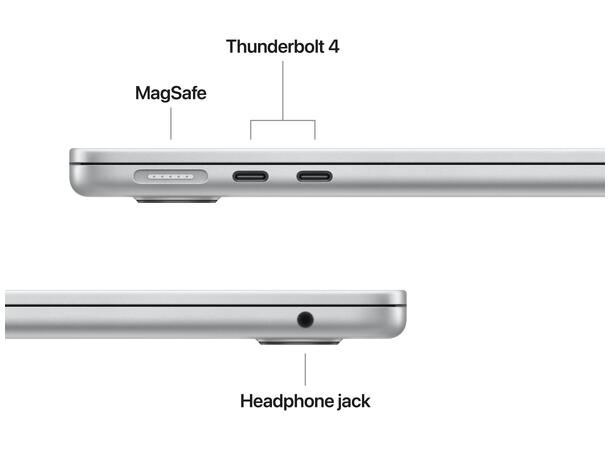 MacBook Air 13" M5 (2026) 512GB Silver Apple 10-kjerners M5 CPU, 16GB, 1TB SSD, 