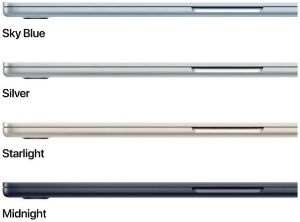 MacBook Air 15" (2025) 512GB Sort Apple 10-core M4 CPU, 24GB, 512GB 