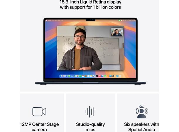 MacBook Air 15" (2025) 512GB Sort Apple 10-core M4 CPU, 24GB, 512GB 