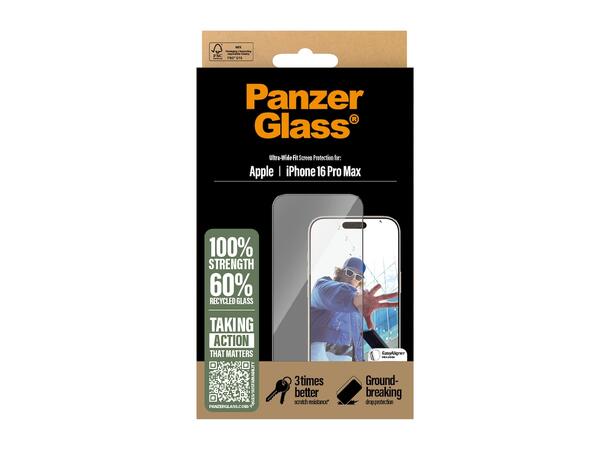 PanzerGlass Skjermbeskytter UWF 16Pro M iPhone 16 Pro Max 