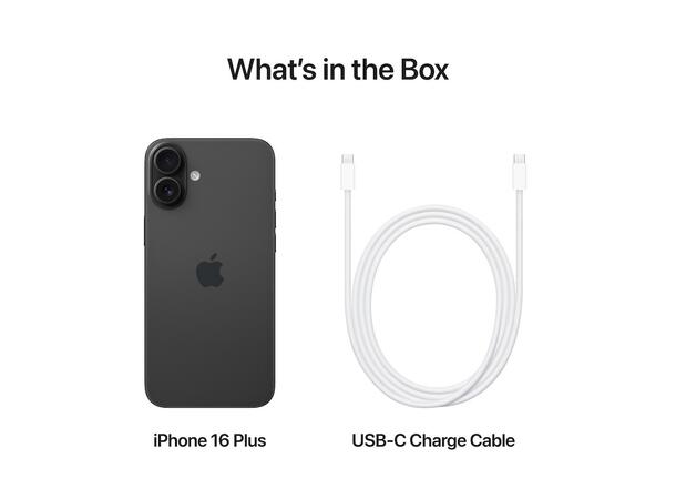 iPhone 16 Plus 256GB Black Delivered without wall charger 