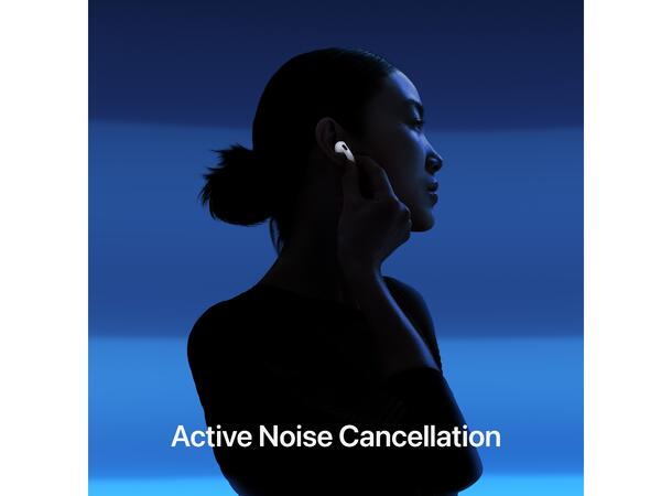 Apple AirPods 4 ANC Aktiv støyreduksjon 
