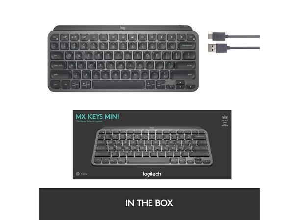 Logitech MX Keys Mini for Business Logi Bolt USB-mottaker, bluetooth, 10m r 