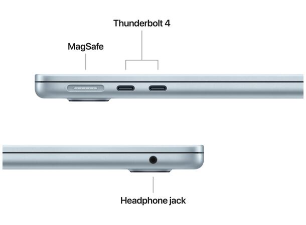 MacBook Air 13" M5 (2026) 512GB Blue Apple 10-kjerners M5 CPU, 16GB, 1TB SSD, 
