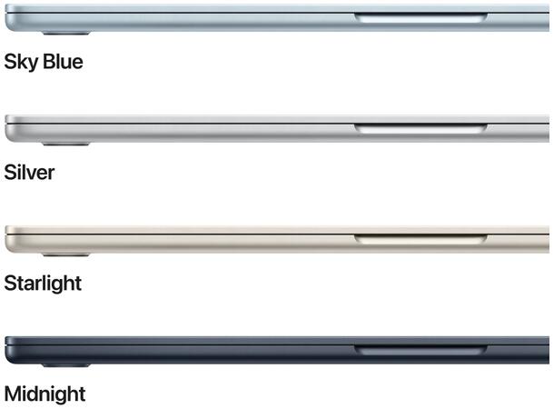 MacBook Air 15" M5 (2026) 1TB Blå Apple 10-kjerners M5 CPU, 24GB, 1TB SSD 
