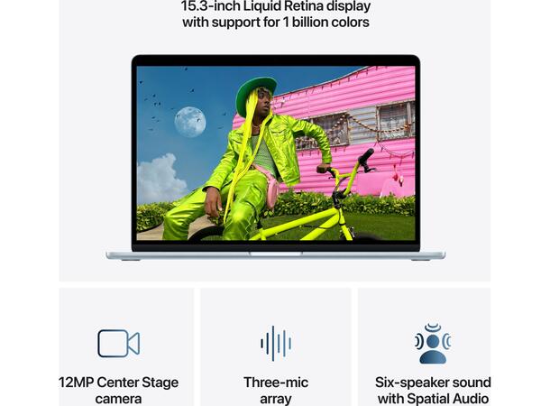 MacBook Air 15" M5 (2026) 1TB Blå Apple 10-kjerners M5 CPU, 24GB, 1TB SSD 