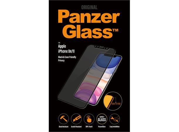 PanzerGlass Privacy iPhone11/XR Edge-to-Edge Casefriendly, Privacy Black 