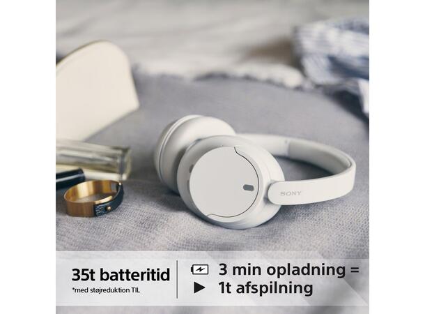 Sony WH-CH720N Trådløset Hodesett Hvit Aktiv støydemping, opptil 35t batteritid 
