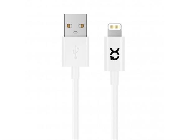 Xqisit USB-A til Lightning 1m Hvit Sync and Charge, MFi 