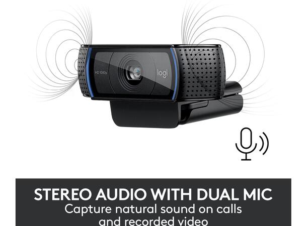 Logitech C920e HD webkamera sort 