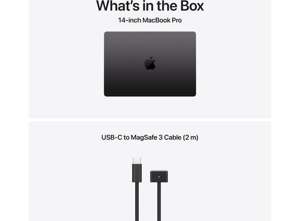 Macbook Pro 14 M5 (2025) 512GB Sort Apple 10-core M5 CPU, 16GB RAM, 512GB SS 