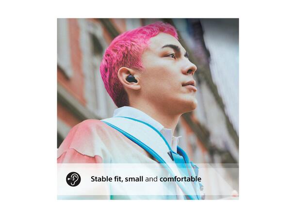 Sony True Wireless Headsett Black Active noise cancellation, up to 20h 