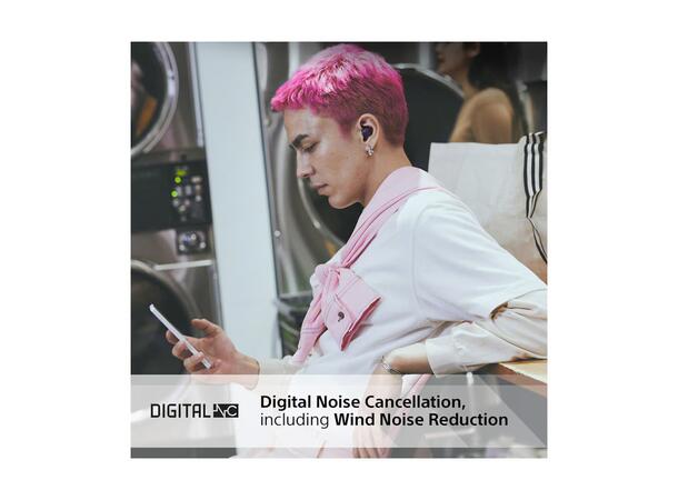 Sony True Wireless Headsett Black Active noise cancellation, up to 20h 