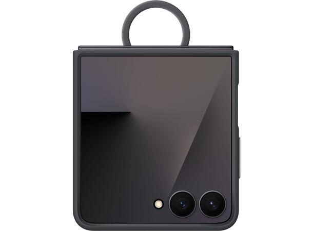 Galaxy Z Flip7 Ring Silicob Cover Black 