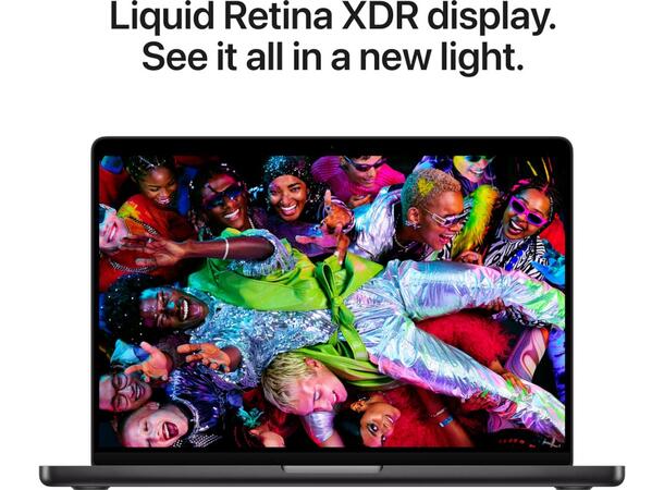 Macbook Pro 14 M5 (2025) 1TB Sort Apple 10-core M5 CPU, 16GB RAM, 1TB SSD, 