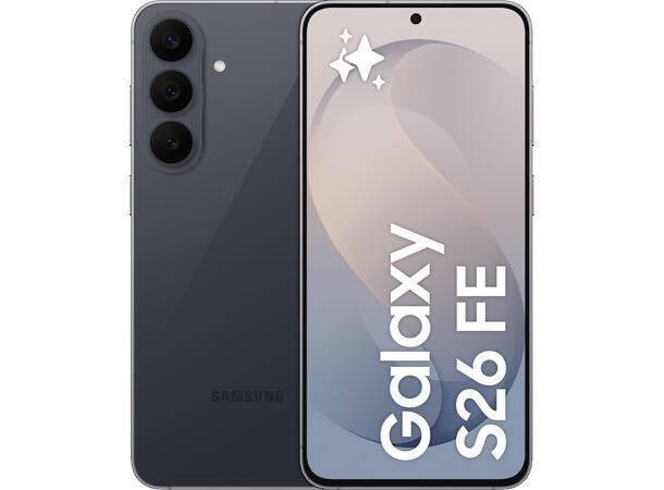 Samsung S26 FE 128GB Sort OBS! Leveres uten vegglader 