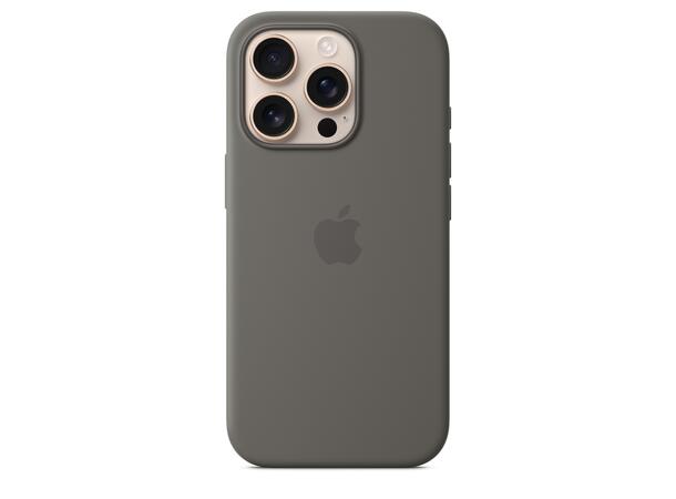 Apple iPhone 16 Pro Silikondeksel Grå MagSafe 